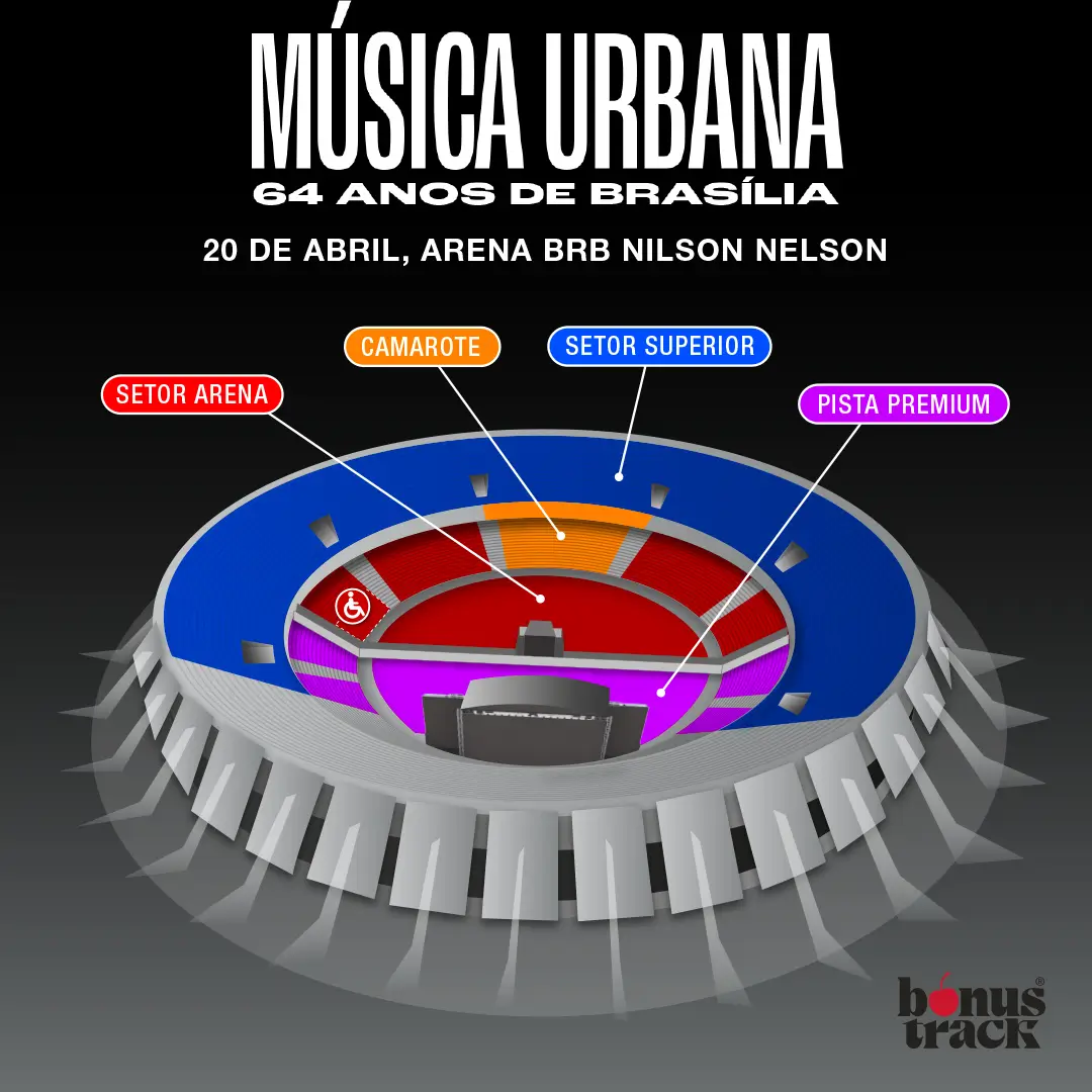 Capital Inicial em Brasília 2024 Arena BRB Nilson Nelson 20 de Abril Música Urbana Mapa do Evento