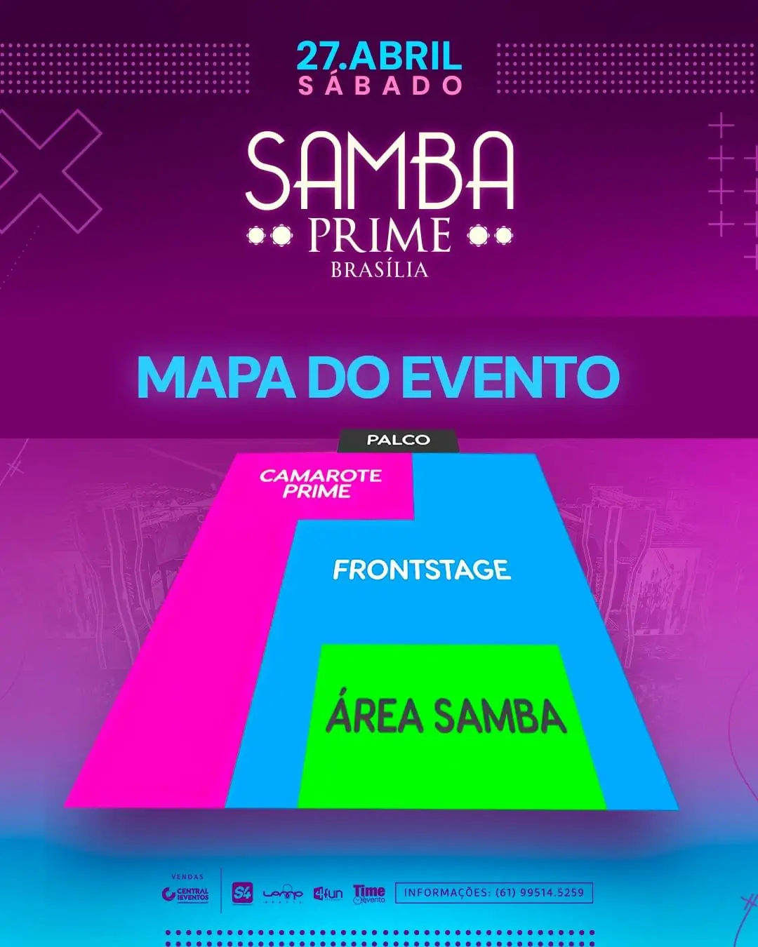 Samba Prime Brasília 2024 Mapa do Evento