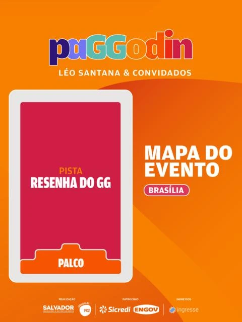 Paggodin com Léo Santana em Brasília 2025 Mapa